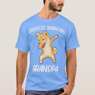 T-shirt Drôle Shiba Inu pour grand-père Dabbing japonais A