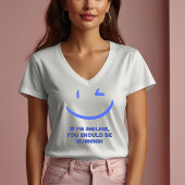 T-shirt Drôle "Si je souris, tu devrais courir" Femmes