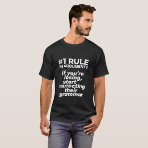 T-shirt Drôle Si Perdre L'Argument Commence À Corriger La 
