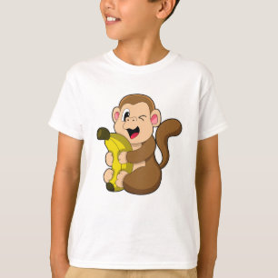 T-shirt Drôle singe avec banane
