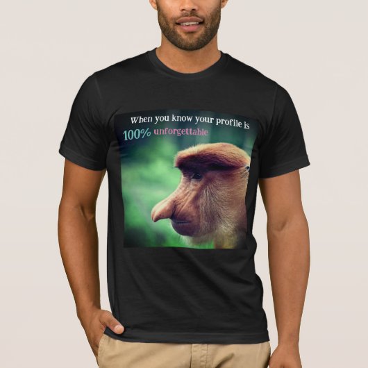 T-shirt Drôle singe proboscis (Devant)