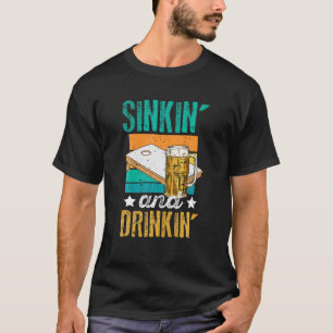 T-shirt Drôle Sinkin' Et Boire' Cornhole Beer Boire