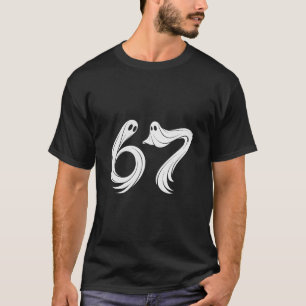T-shirt Drôle Six Sept 6 7 Mème 67 Design Fantôme Hallowee