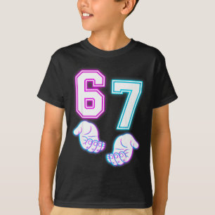 T-shirt Drôle Six Sept 6 7 Mème Gen Alpha Argot 6 7 Glowi