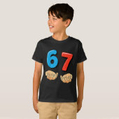 T-shirt Drôle Six Sept 6 7 Mème Génération Alpha Argot 67 (Devant entier)