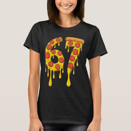 T-shirt Drôle Six Sept Zza 67 Numéro (Devant)