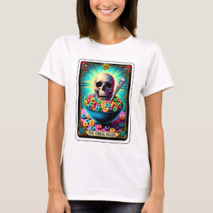 T-shirt Drôle Skeleton Cereal Killer Tarot