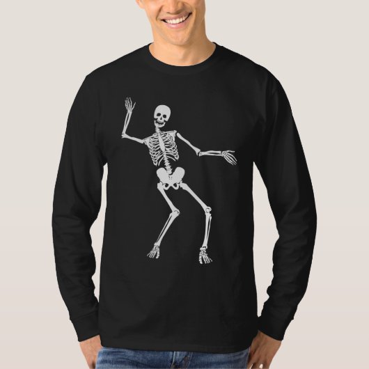 T-shirt Drôle Skeleton effrayant Halloween Jour des Morts (Devant)