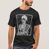 T-shirt Drôle Skeleton Hugs Cocker Spaniel Halloween Chien (Devant)