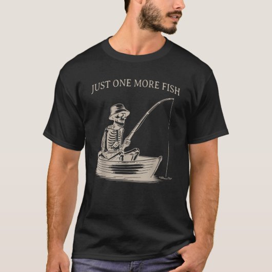 T-shirt Drôle Skeleton pêche juste un de plus Fish Booking (Devant)