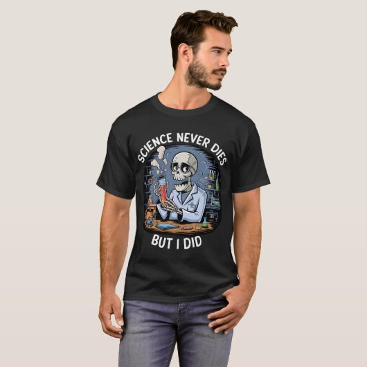 T-shirt Drôle Skeleton Scientifique Design (Devant entier)