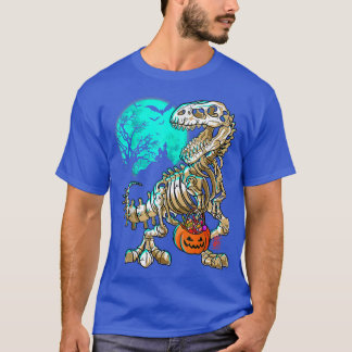 T-shirt Drôle Skeleton TRe Halloween Garçons Dino Enfants