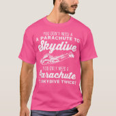 T-shirt Drôle Skydive Parachute Parachute Skydiv (Devant)