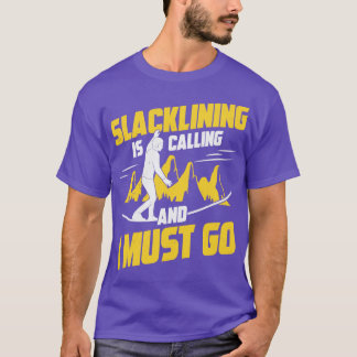 T-shirt Drôle Slackline Sport Slackliner Cadeau