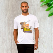 T-shirt Drôle Sleepy Man Napping avec Sandwich