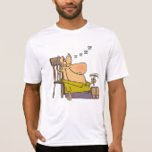 T-shirt Drôle Sleepy Man Napping avec Sandwich (Devant)