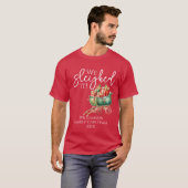 T-shirt Drôle Sleigh de Noël de la famille (Devant entier)