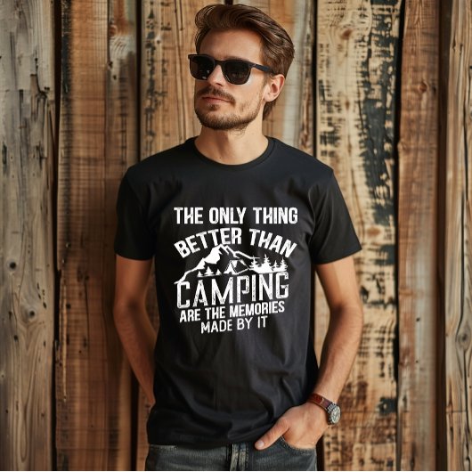 T-shirt Drôle slogan de camping été citations