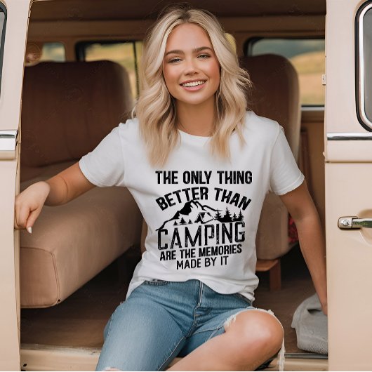 T-shirt Drôle slogan de camping été citations
