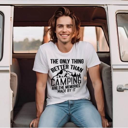 T-shirt Drôle slogan de camping été citations