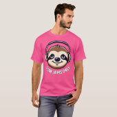 T-shirt Drôle Sloth Slow Jams Seulement Rb Musique Et Anim (Devant entier)