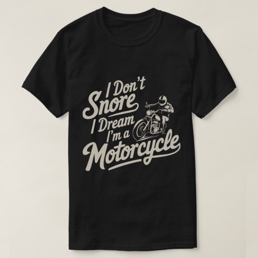T-shirt Drôle Snorny Vêtements de motocyclette de ronfleme (Design devant)