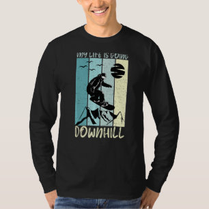 T-shirt Drôle Snowboard Tee Goe Downhill Winter Sports L