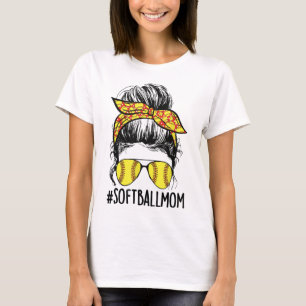 T-shirt Drôle Soft Maman Messy Bun Mama Fête des Mères Spo