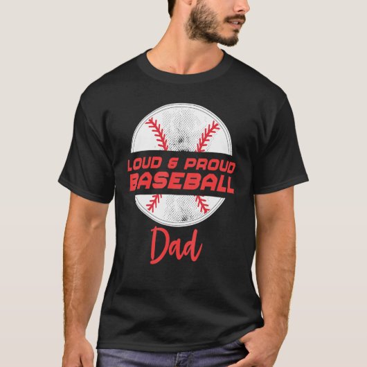T-shirt Drôle, son père de baseball (Devant)