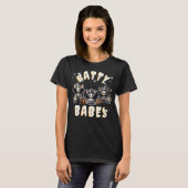 T-shirt Drôle Sorcière de chauve-souris Batty Babes Hallow (Devant entier)