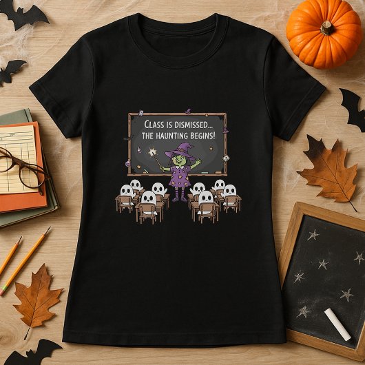 T-shirt Drôle sorcière Halloween enseignant et étudiants f