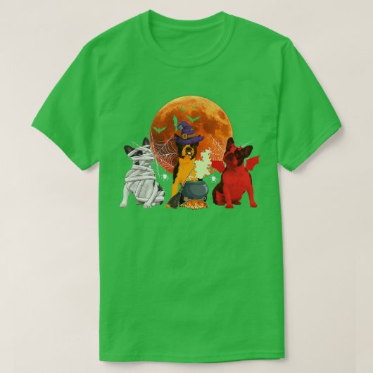 T-shirt Drôle sorcière maman diable Boston Terrier chien h (Design devant)