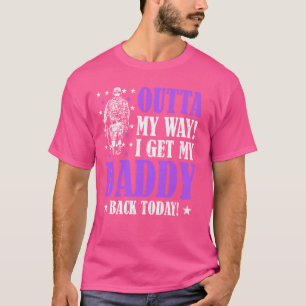 T-shirt Drôle Sorte Mon Chemin J'Ai Mon Papa Aujourd'Hui M
