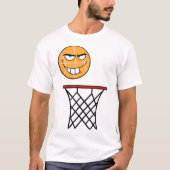 T-shirt Drôle souriant Basketball visage Dunking (Devant)