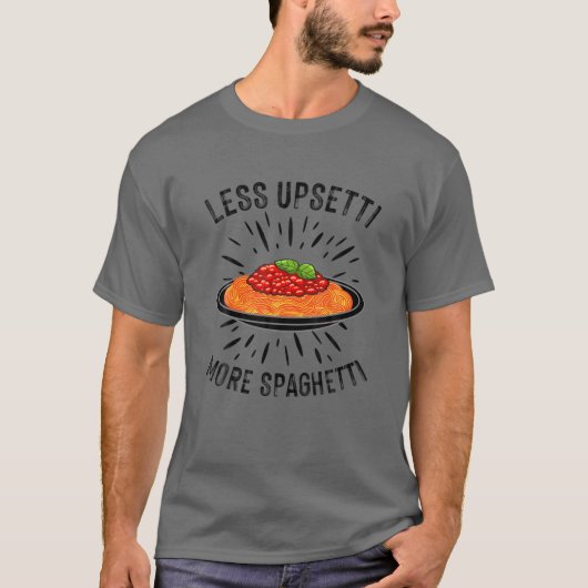 T-shirt Drôle Spaghetti Design Pasta Lover Hommes Femmes I (Devant)