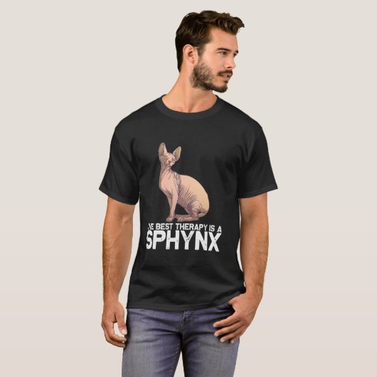 T-shirt Drôle Sphynx Conception Chat Pour Hommes Femmes Ch (Devant entier)