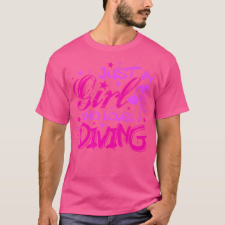 T-shirt Drôle Springboard Plongée Citation Plongeur Filles