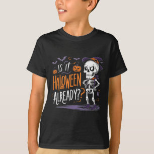 T-shirt Drôle Squelette Éffrayant Fantôme Est-Il Halloween