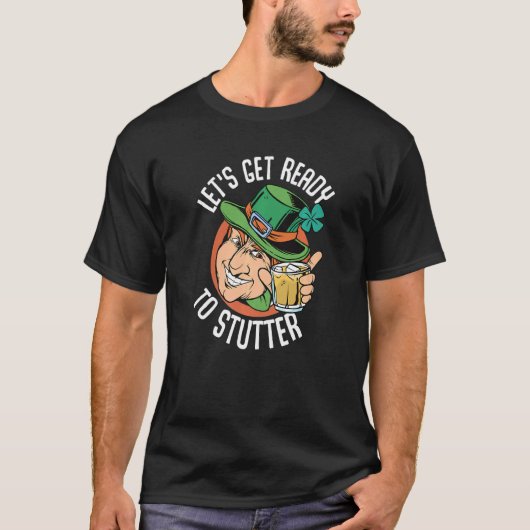 T-shirt Drôle St Patrick's Day Gnome Lets Get Ready 1 (Devant)
