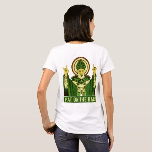 T-shirt Drôle St. Patrick's Day Pat on Back (Dos entier)