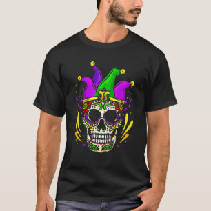 T-shirt Drôle Sugar Crâne Mardi Gras Fête Vêtements Hommes