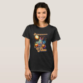 T-shirt Drôle Summerween Vibes Été Skeleton Beach Chill (Devant entier)