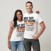 T-shirt drôle sur l'autisme : Pas timide, juste ca (Unisexe)