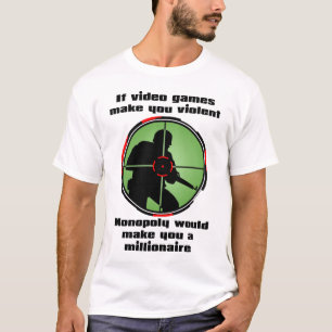 T-shirt drôle sur les jeux vidéo violents