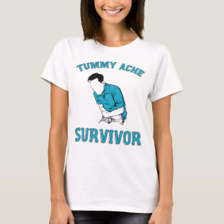T-shirt Drôle Survivant de Tummy Ache Pour Hommes Femmes