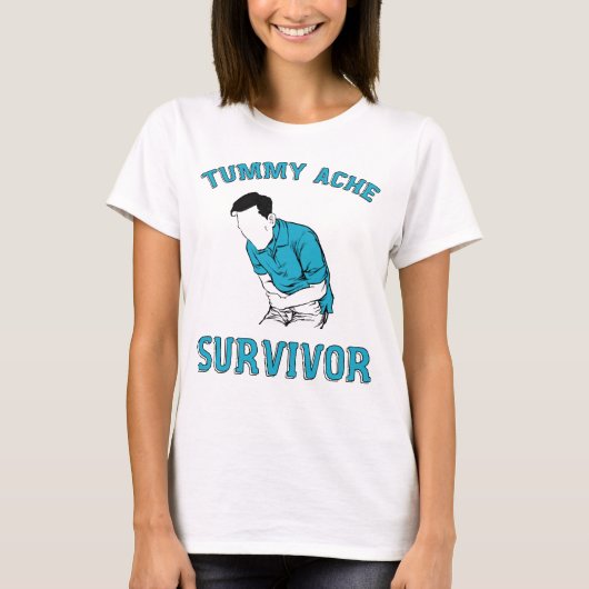 T-shirt Drôle Survivant de Tummy Ache Pour Hommes Femmes (Devant)