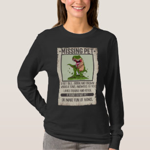 T-shirt Drôle T-Rex Dino Pet Dinosaur Plaisanter