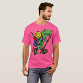 T-shirt Drôle T-Rex Dinosaur Randonnée (Devant entier)