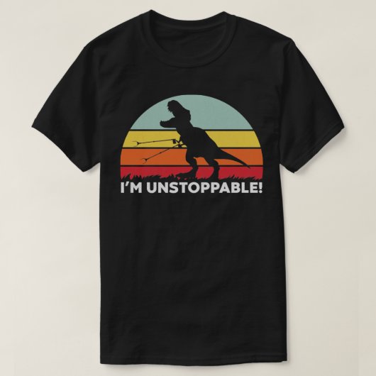 T-shirt Drôle T Rex Im Instoppable Avec Trash Grabber pick (Design devant)