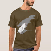 T-shirt Drôle T-rex perrotlet blanc Birb Mèmes Dinosaur (Devant)